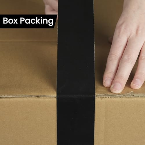 TAPEBEAR Black Duct Tape Heavy Duty 1.88" x 90FT, Strong Tough Utility Ducting Tape Waterproof, No Residue, Flexible, Hand Tear Binding Tape Industrial Strength for Bundle, Patch, Protect & Repair - color: Black, size: 1.88" x 90FT