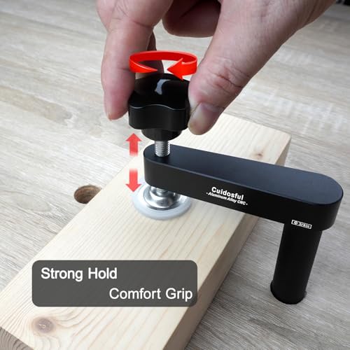 2-Pack 3/4" Bench Dog Clamps, Dog Hold Clamp Secure Woodworking Clamps For Woodworking, Anti-Twist, Compatible with 19mm Workbenches, for Craftsmen & DIYers