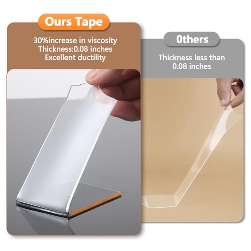 Strong Double Sided Tape Heavy Duty Widely, No Residue Clear Double Sided Mounting Tape,Two Sided Adhensive Nano Tape for Walls,Carpet,Posters,Dorm Room Essentials Teacher Must Haves - size: 1.97” x 16.4'