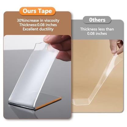 Strong Double Sided Tape Heavy Duty Widely, No Residue Clear Double Sided Mounting Tape,Two Sided Adhensive Nano Tape for Walls,Carpet,Posters,Dorm Room Essentials Teacher Must Haves - size: 1.97” x 16.4'