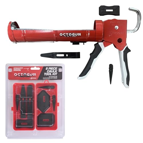 Octogun 930-GTD Caulk Gun by Newborn and Octogun Caulking Tool Kit - style: Gun + Caulk Kit