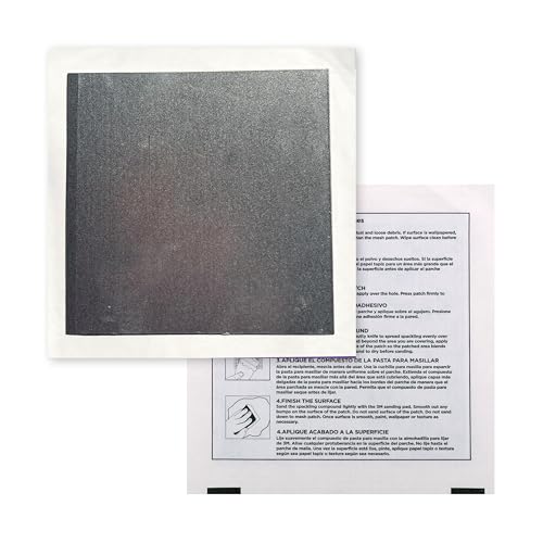 MaxPatch® 4 in. x 4 in. Self-Adhesive Surface Repair Patch, All-Purpose Galvanized Metal for Interior and Exterior Repairs, Ideal for Drywall, Plaster, Wood, Brick, Stucco, and More (3-Pack)