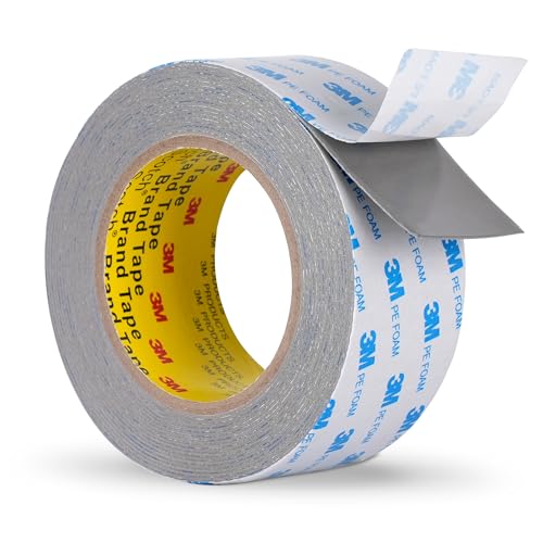 Heavy Duty Double Sided Tape 2in×20Ft, Made of 3M PE Foam Mounting Tape for LED Strip Lights, Home Decor, Signs, DIY – Weatherproof Adhesive for Plastic, Metal, Glass, Indoor & Outdoor Use - size: 2" x 20Ft