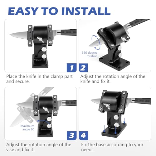 SCOTTCHEN Swivel Knife Making Vise, Knife Vise Tool, Knife Making Clamp,Work Bench Vise Tilts Rotates for Knife Making 360 Degree-1 Pack - style: Knife Making Vise