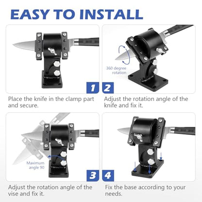 SCOTTCHEN Swivel Knife Making Vise, Knife Vise Tool, Knife Making Clamp,Work Bench Vise Tilts Rotates for Knife Making 360 Degree-1 Pack - style: Knife Making Vise