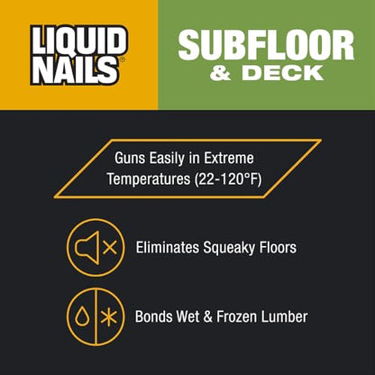 Liquid Nails LN902 VOC 10-Ounce Subfloors and Construction Adhesive - color: Tan, size: 10 Ounce