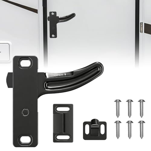 SKTYANTS RV Screen Door Latch (Right Hand Replacement Kit) - Aluminum Handle, Easy Install & Universal Fit for Travel Trailer,Camper,Motorhome Door Repair Upgrade