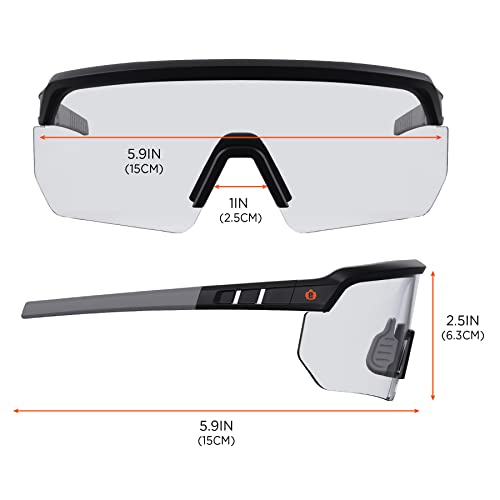 Ergodyne Skullerz Aegir Safety Glasses, ANSI Z87.1+ - color: Clear Lens
