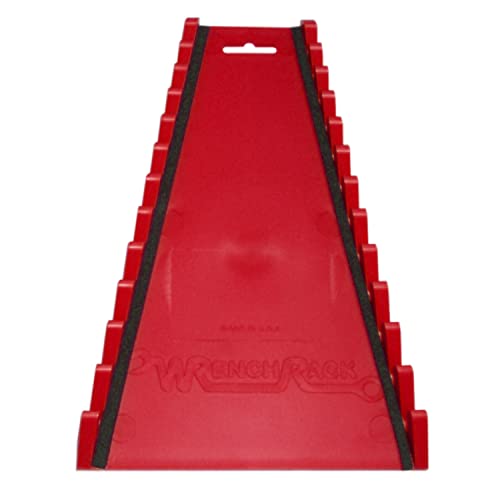 Protoco 2021 Reverse 12 Piece Wrench Rack, Magnetic, Tool Organizer for Tool Box, Tool Cart or Wall Mounted, Red - color: Red Magnetic, size: 12-piece Reverse