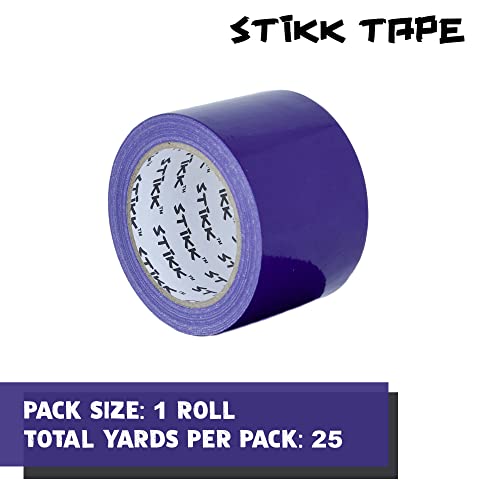 STIKK Purple Duct Tape, 3 inch x 25 Yards, Heavy Duty Waterproof Tape for Repairs and Projects - color: Purple