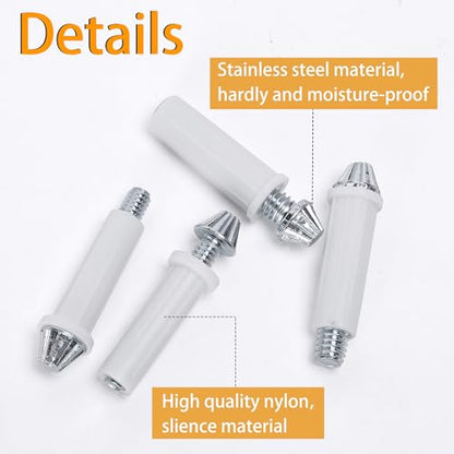8 Pcs Bi-Fold Door Bottom Pivot Kit, 2 Size Folding Door Hardware Repair Bottom Pivot, Bifold Door Hardware Bottom Pivot for Folding Door Repair(3/8inch and 7/16inch)