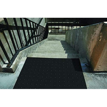 UltraTech 0758 Urethane Retrofit Ultra-ADA Warning Pad with Raised Truncated Dome Design, 5' Length x 2' Width, Black (00758) - size: 5' x 2', style: Black Retrofit