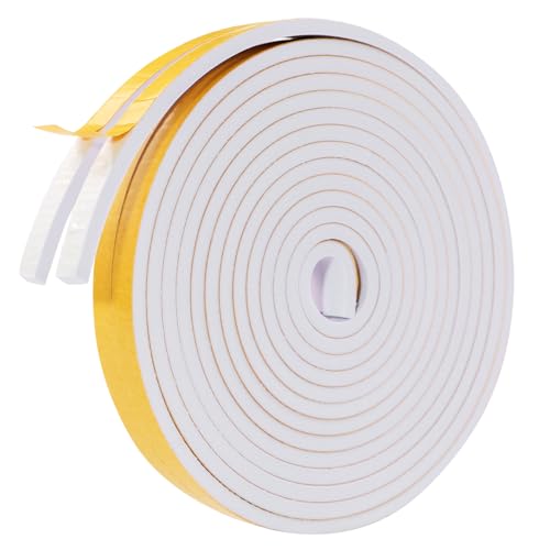 Weather Stripping Door Seal Foam Tape for Doors Windows 1/2 Inch W x 1/4 Inch T 33 FT Strong High Density Foam Insulation Strips Adhesive Tape White - size: 1/2 Inch W x 1/4 Inch T 33 Ft White