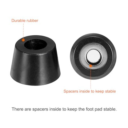 Cutting Board Feet, 16 Pack Round Rubber Feet Bumpers Non Slip Bumper Pads with Stainless Steel Screws for Furniture Chairs Desks Electronics (0.1" Wx0.35 H) - size: 0.1"Wx0.35"H