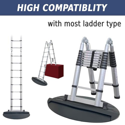 Japard Safety Ladder Mat, Anti-Skid Stop Pad, Anti-Slip Stopper Safe Mat, Soft Rubber 27" x 15.7", Floor Stabilizer Accessories Black (Black 1)