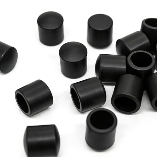 20 Pack Door Stopper Rubber Tip Replacement, Universal Stop Caps for Wall Door Protection (20, Black) - color: Black