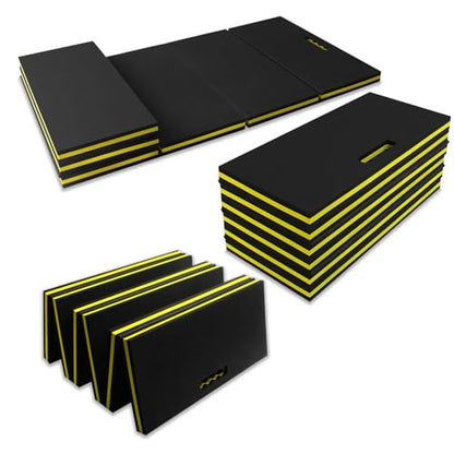 51.2×17.7inch Mechanic Mat, Foldable EVA Garage Kneeling Pad for Working Under Car , Magnetic Creeper Tool Mat with Handle, Waterproof Floor Mat for Garage, Mechanic Shop, Work Bench, Gym, Camping