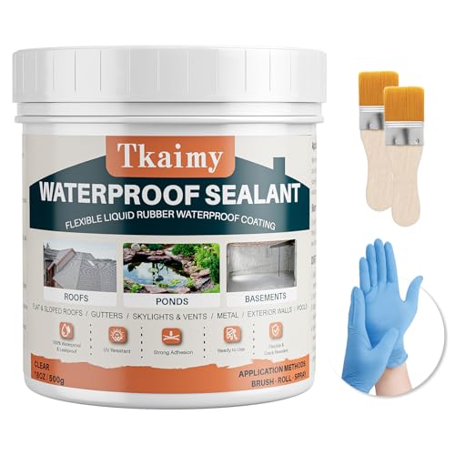 Tkaimy Transparent Invisible Waterproof Coating Agent, 17oz Liquid Waterproof Sealant Indoor & Outdoor Clear Water Sealant, Water-Based - style: 17 OZ