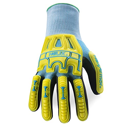 HexArmor Cut-Resistant Impact Protection Nitrile Palm Knit Work Gloves | Helix® Core 3010 | - size: 2X-Large (Pack of 1)