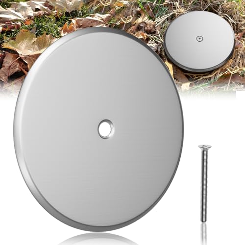 7 Inch Cleanout Cover Plate, Round Cleanout Plug Access Hole Covers, Blank Flat Cover Plate for Useless Hole in Floor Drain/Ceiling/Drywall, with Large Securing Screw, Stainless Steel- 1 Pcs - color: Stainless Steels, size: 7inch- 1 PCS