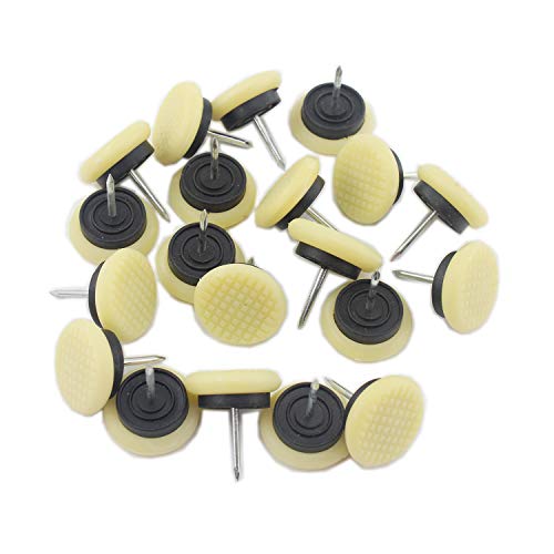 50pcs Round Heavy Duty Nylon Furniture Pads,Ulifestar Nail On Furniture Sliders Hardwood Floor Protectors for Chair Table Desk Desser Cabinet Sofa Couch Leg Feet Non Slip Glides Dia 27mm(Yellow) - color: Yellow, size: DIA27MM/1''
