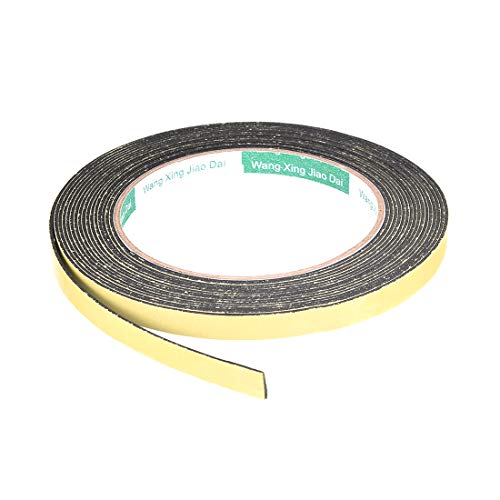 uxcell Sealing Foam Tape 8mm Wide 1mm Thick 5m/16.4ft Long, Self Adhesive Weather Strip for Window Door Insulation - size: 8mmx1mmx5m