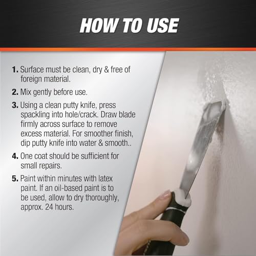 DAP FAST'N Final Lightweight Spackling - size: 32 Fl Oz (Pack of 1)