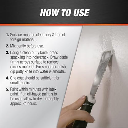 DAP FAST'N Final Lightweight Spackling - size: 32 Fl Oz (Pack of 1)