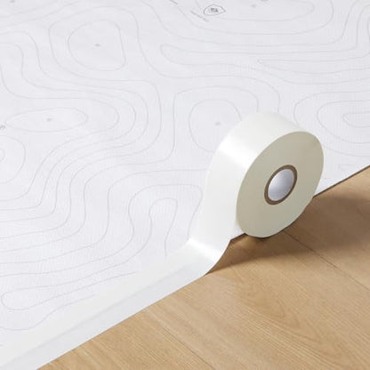 1.97" x 164‘ Seam Tape - Duct Tape Edge Tape Heavy Duty Multi-Purpose, Hand-Tearable, No Residue, White, 1 Roll - color: White, size: 1.97" x 164' 1Roll