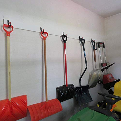 Heavy Duty Steel Garage Storage Utility Hooks, 8 Pack Wall Mount Hanging Storage Utility Naikozmo Hanger, Black and Red