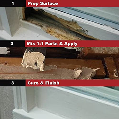 PC-Products Wood Repair Epoxy Paste and Wood Hardener Kit, PC-Woody 24 oz and PC-Petrifier 32 oz - size: Woody (24 oz) & Petrifier (32 oz) Kit, style: PC-Woody Kit