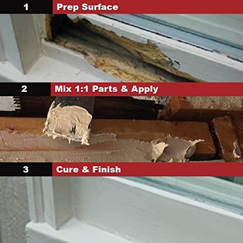 PC-Products Wood Repair Epoxy Paste and Wood Hardener Kit, PC-Woody 24 oz and PC-Petrifier 32 oz - size: Woody (24 oz) & Petrifier (32 oz) Kit, style: PC-Woody Kit