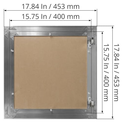 16" x 16" Waterproof Drywall Access Panel, Tileable and Paintable Ceiling and Wall Access Panel for Drywall, Wire Cover for Wall Covering Panels, Push to Open, Flush-Mount Wall Hole Cover - size: 16" X 16"