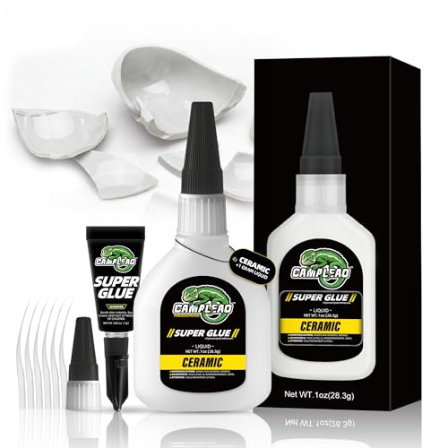 Ceramic Super CA Glue 1oz +1g Kit, Food-Safe Clear Repair Glue for Pottery Porcelain Mugs Clay Dishes, Heat-Resistant Waterproof Instant Cyanoacrylate Adhesive for General Home Repair, Dishwasher - size: 1 Oz., style: Ceramic Glue
