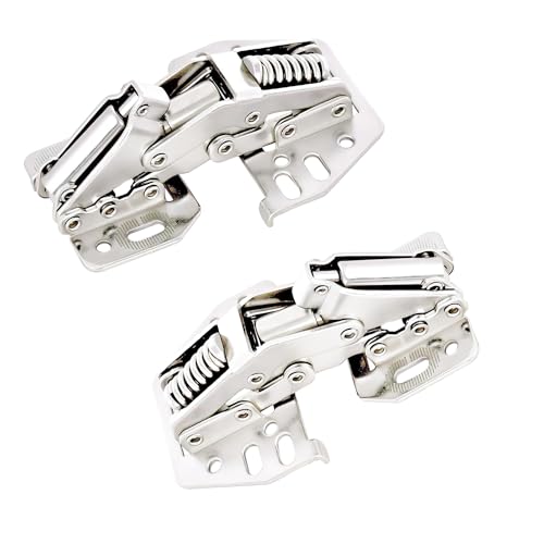 Qrity 2 PCS Cabinet Hinges Heavy Duty Lid Stay Hinges, Soft Close Lid Hinge, Furniture Door Lift Stay Support Hinge - color: Heavy duty hinges, size: 2 Units-Slow Close
