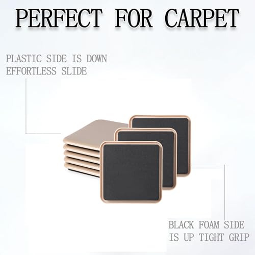 Furniture Sliders, Furniture Sliders Pads for Hardwood Floors, Chair Legs Floors Protectors, Reusable Round Glides Glider, Heavy Duty Furniture Movers Sliders (8 Pcs, 4 3/4inch，Coffee，Square) - size: 4 3/4" Square-8 Pack Coffee