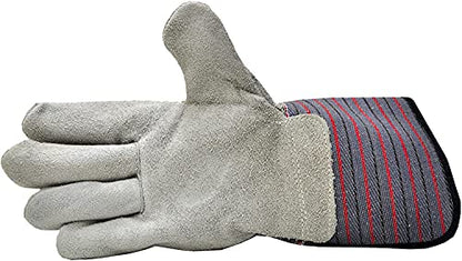 G & F Products 5025L-5 Premium Suede Leather Work Gloves with Extra Long Rubberized Safety Cuff, 5 Pair Pack - size: Large (Pack of 5), style: Extra Long Cuff