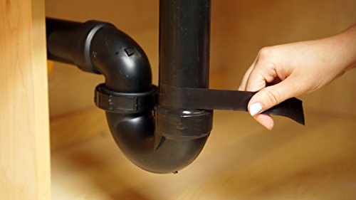 Self-Fusing Silicone Leak Sealing Wrap for Under Sink Drain Pipe - ABS Black - color: ABS Black