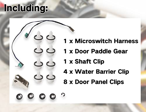 Door Handle Repair Kit Stainless Upgrade Microswitch Wiring Harness Compatible with Tesla Model S 2012-2020 Replace 1042845-00-A 1042845-00-B 1016009-00-C