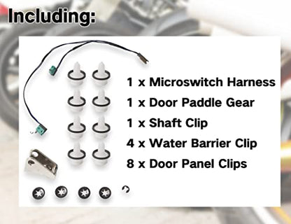 Door Handle Repair Kit Stainless Upgrade Microswitch Wiring Harness Compatible with Tesla Model S 2012-2020 Replace 1042845-00-A 1042845-00-B 1016009-00-C