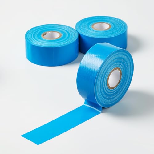 1.97" x 164‘ Seam Tape - Duct Tape Edge Tape Heavy Duty Multi-Purpose, Hand-Tearable, No Residue, Sky Blue, 3 Roll - color: Sky Blue, size: 1.97" x 164' 3Roll