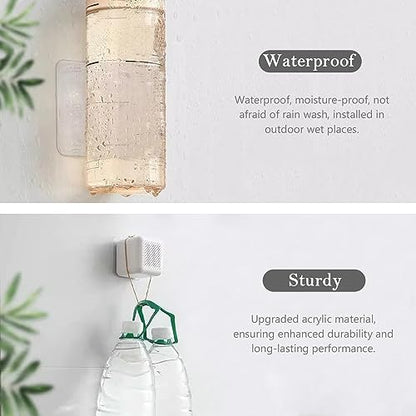 Medsuo 10pcs 2.4" Clear Double Sided Adhesive Pads for Mounting Waterproof Double Sided Sticker Super Strong Heavy Duty Washable Sticky Patch Walls Hanging Nano Gel for DIY Craft Home Office
