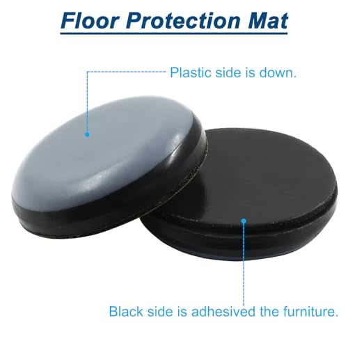 Bivethoi 20 Pcs Furniture Glide Round,Self-Adhesive Sliders Pads Magic Sliders Floor Protectors Sofa Glides for Wood, Ceramic Tile Floor(25mm) - size: 1", Round