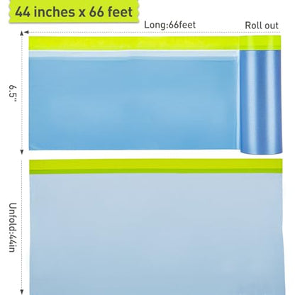 Tangibay Pre-Taped Masking Film for Painting - 44" x 66' Painters Plastic Sheeting with Automotive Paint Tape and Drape for Covering Cars, Walls, Windows and Furniture Protection (3 Rolls) - size: 3 Rolls: 44"