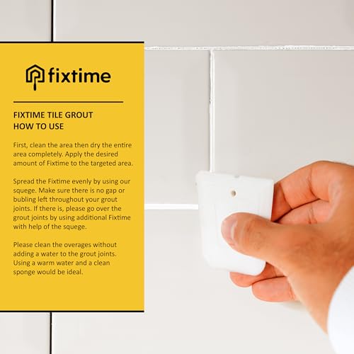 Grout Repair Kit - White Grout Filler Tube - Grout Crack Repair, Premixed Grout Filler Repair, Fast Drying Grout Sealer for Floor Tile - Spatula Included (White, 8oz) - style: WHITE