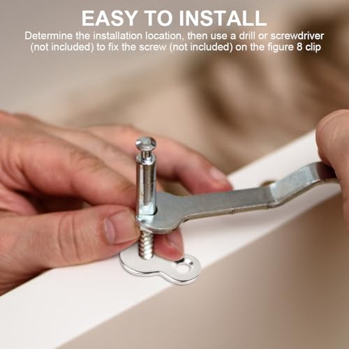 20Pcs Figure 8 Fastener,Iron Table Top Connector Desk Top Fasteners Clip,Heavy Duty Table Top Fasteners Hardware Desk Top Fastener,Easy to Install,for Wood Chair Table Top Repair
