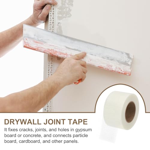 PATIKIL Drywall Repair Mesh Tape, 3 inch x 164 ft Fiberglass Repair Patch Self-Adhesive Dry Wall Joint Tape 9 Mesh Wall Hole Crack and Seam Patch, White - size: 3 Inch X 164 Feet