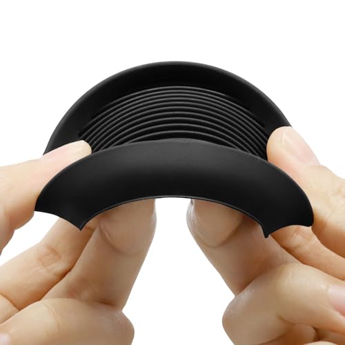 4 Pcs Non Slip Furniture Pads - 3 Inch Black Round Rubber Caster Cups, Furniture Coasters, Anti-Slip Grippers for Hardwood Floors, Chair Leg Floor Protectors for Bed, Couch, Table - size: 3 Inch