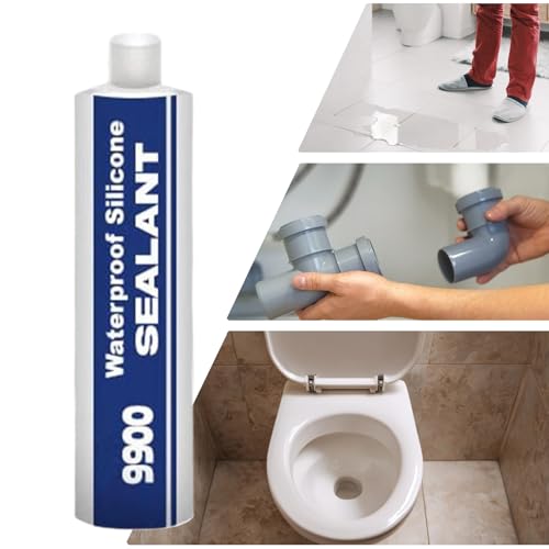 9900 Waterproof Silicone Instant Bond Flexible Sea Temperature Resistance UV-Resistant Adhesive for Roof RV Bathroom Concrete Construction Driveway Marine Window Industry Tile Floor - color: Black