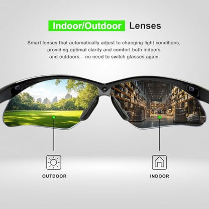 ProtectX Safety Glasses for Men & Women, Safety Sunglasses with Anti-Fog Scratch Resistant Lenses, Non-Slip Grips, ANSI Z87.1 - color: Evergreen Indoor/Outdoor 2 Pk